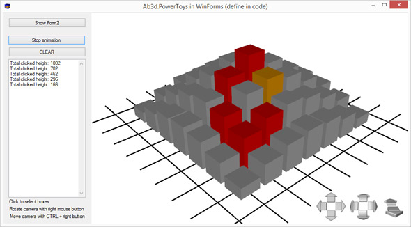 3D graphics in WinForms application - Ab3d.PowerToys samples
