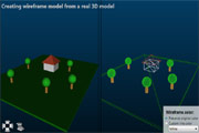 3D model loaded from 3ds file and shown as solid and wireframe object