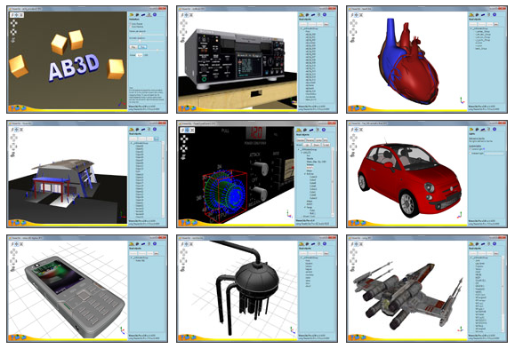 3D models read with Ab3d.Reader3ds library
