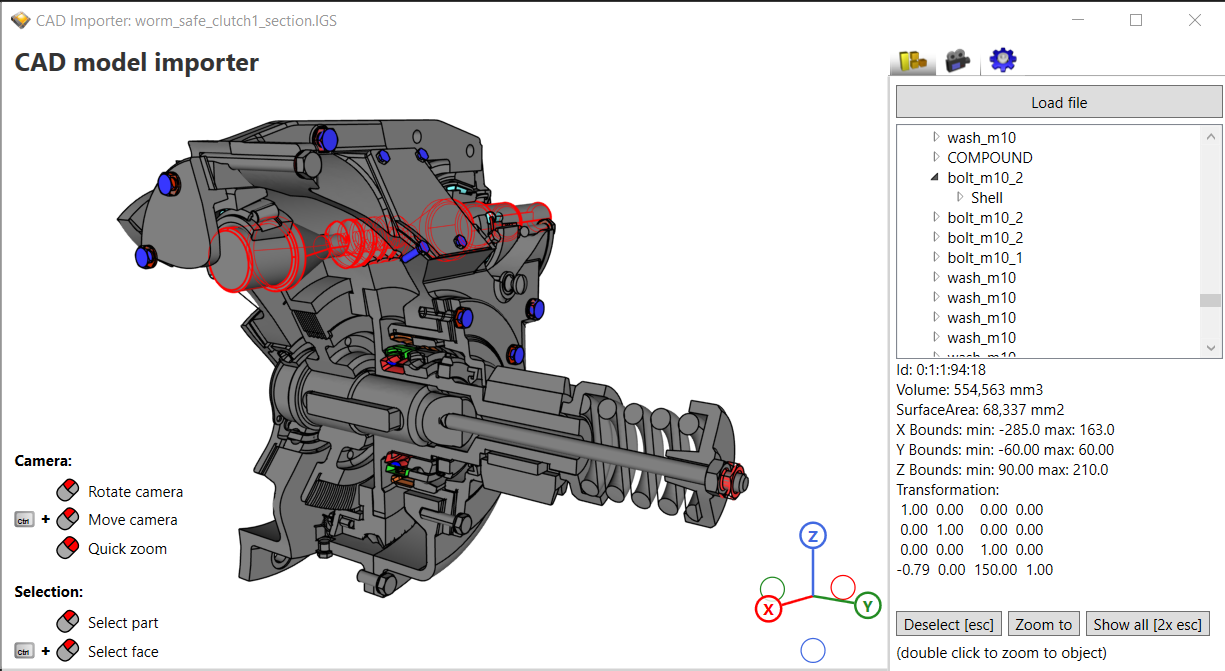 Ab3d.DXEngine.CadImporter with object hierarhy