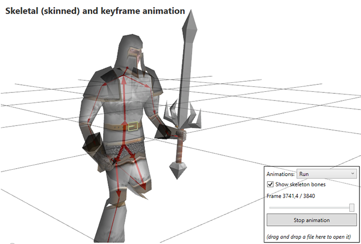 Skeletal animation with Ab3d.PowerToys