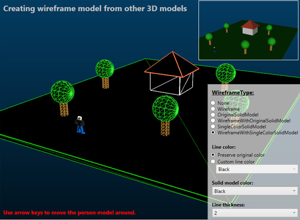 WireframeVisual3D sample 1