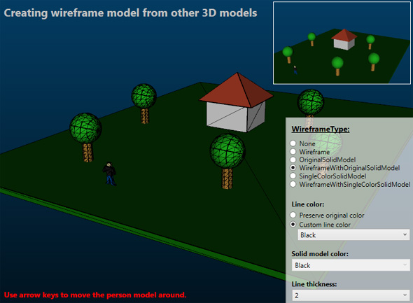 WireframeVisual3D sample 1