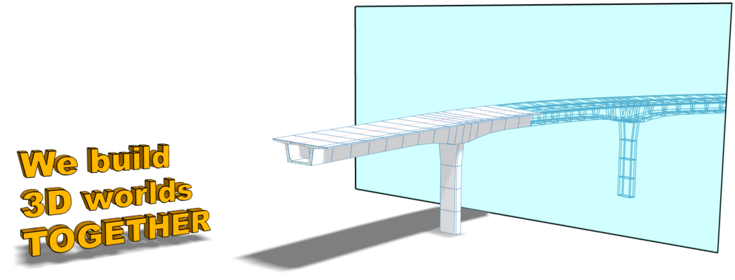 AllPlane bridge model rendered by Ab3d.DXEngine