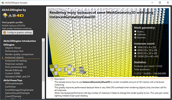 Instancing in Ab3d.DXEngine