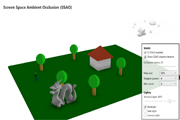 Screen Space Ambient Occlusion (SSAO) that can dynamically shadow ambient light.