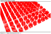 Rendering 100 million (!) pixels - each red cube contains 1 million pixels (100x100x100) (30 FPS on NVIDIA 1080 GTX).