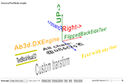 Each string rendered with InstancedTextNode can have different position, size, orientation and color. You can also show, hide, move, scale and change the color of each string.