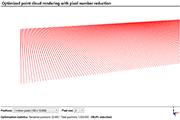OptimizedPointMesh class can optimize rendering of huge point clouds with reducing the number of rendered pixels.