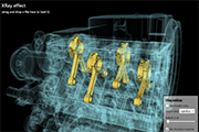 X-Ray effect with some parts selected.