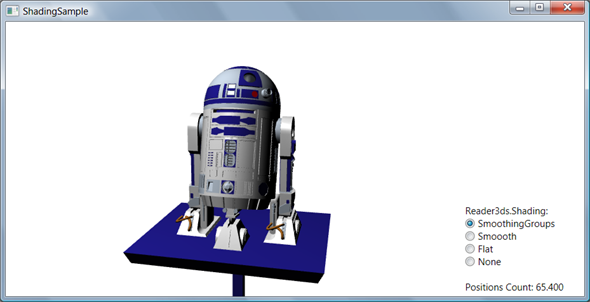 R2D2 3D model read with Reader3ds