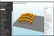 Ab4d.SharpEngine in an Avalonia UI application on Windows (Animation sample)
