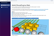 Beta version of Ab4d.SharpEngine.Web running in Blazor WebAssembly