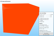 3D line performance sample showing 62.5 million line segments