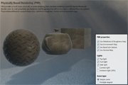 PBR material with albedo, normal, metallic-roughness and environment maps