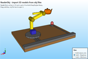 ReaderObj can be used to import 3D models from obj files