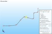 Creating 3D curve lines with different curve types and angle based position generation