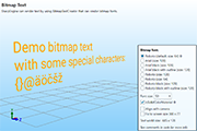 Rendering bitmap font