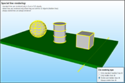 Rendering hidden lines - lines that are behind 3D objects