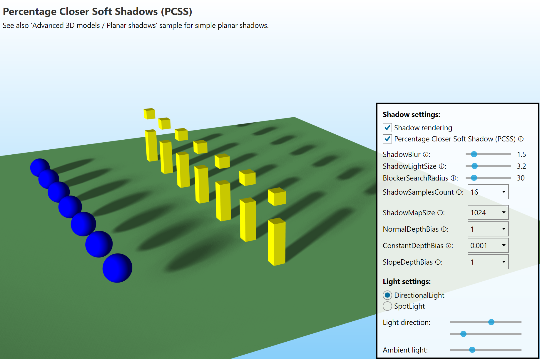 Ab4d.SharpEngine with Percenatage Closer Soft Shadows (PCSS)