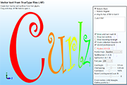 Curlz font sample