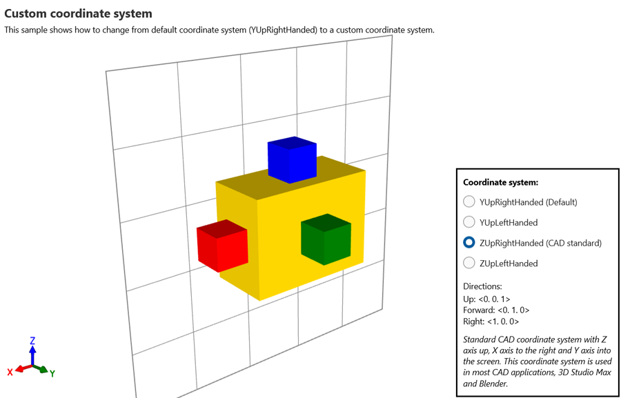 Custom 3D coordinate system with Ab3d.SharpEngine