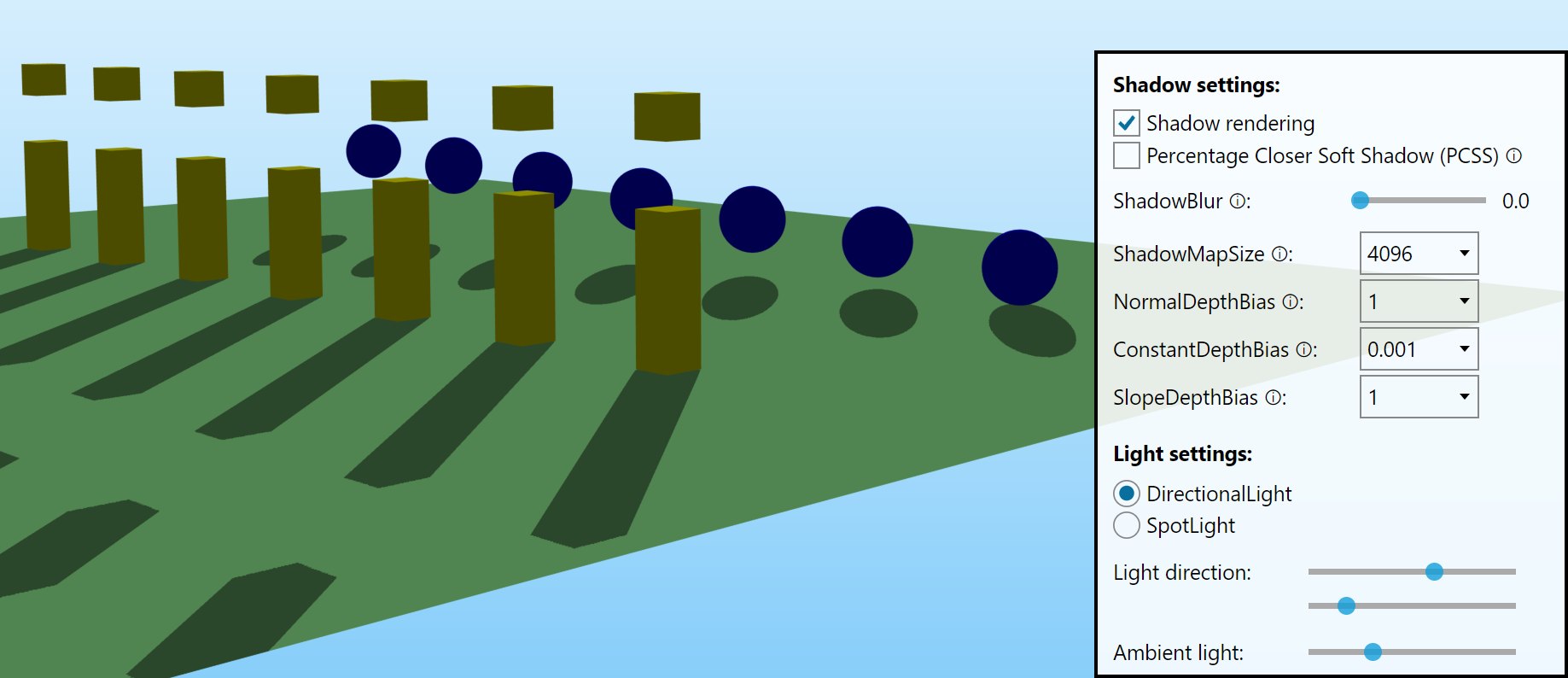 Ab4d.SharpEngine with hard shadows