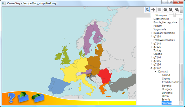 EU map in ViewerSvg